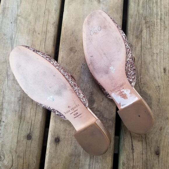 Kate Spade Gowen Pink Glitter Glitz and Glam Slip-on Mules 8.5 - Picture 6 of 10